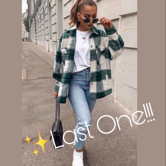 ⭐️SOFT Plaid Oversized JACKET by She + Sky - Picture 12 of 12